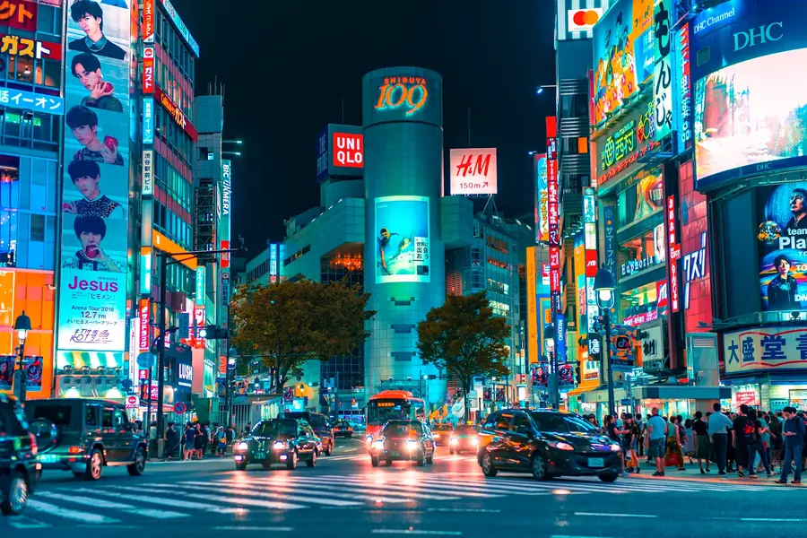 Tokyo night buildings